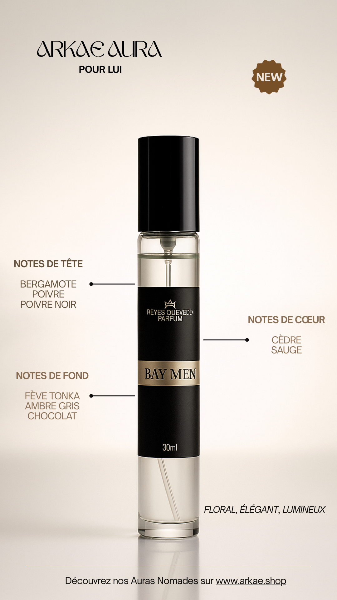 🖤 BAY MEN — Aura Nomade pour Lui — 33 ml